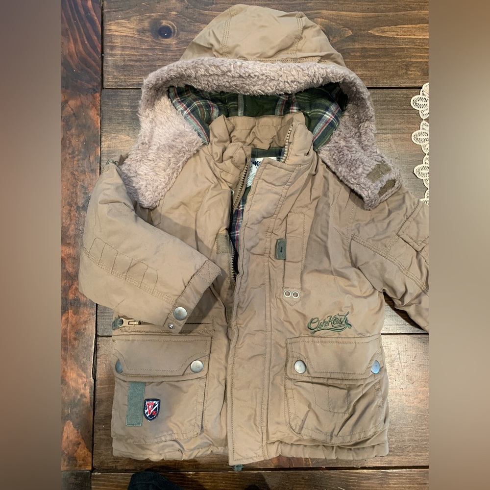 Oshkosh B’gosh boys warm twill Jacket with hood
